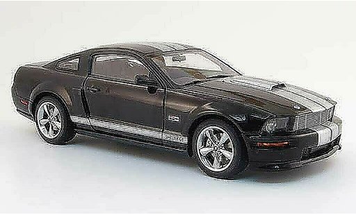 Shelby GT Base 1/18 Autoart nero avec bandes grigios 2007 modellini auto