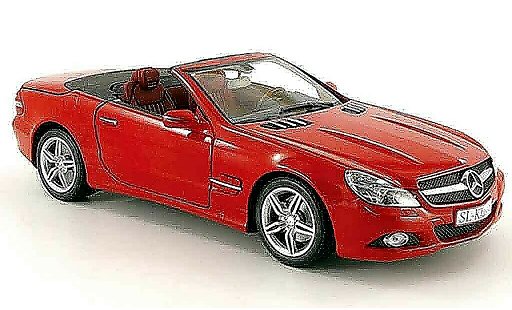 Mercedes Classe SL cabriolet 1/18 Minichamps (r230) rosso 2008 modellini auto