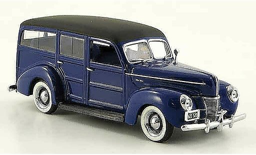 Ford 1940 Woody 1/43 Minichamps V8 De Luxe blu modellini auto