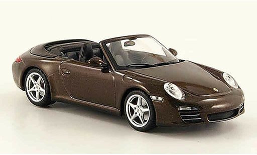 Porsche 911 4S 1/43 Minichamps Cabrio Carrera marrone 2008 modellini auto