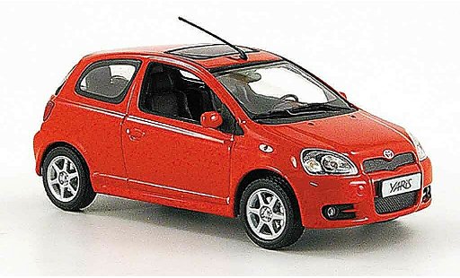 Toyota Yaris TS 1/43 Minichamps rosso 2001 modellini auto