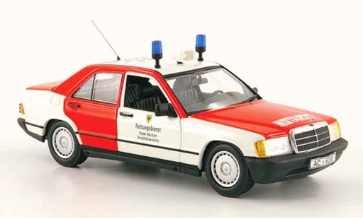 Mercedes 190 Base 1/43 Minichamps (W201) Notarzt pompier Aachen 1984 modellini auto