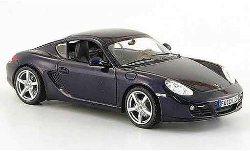 Porsche Cayman Base 1/43 Schuco blu 2008 modellini auto