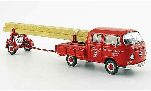 Volkswagen Combi Base 1/43 Schuco t2 a zimmerei kuchenbecker doppelkabine avec modellini auto