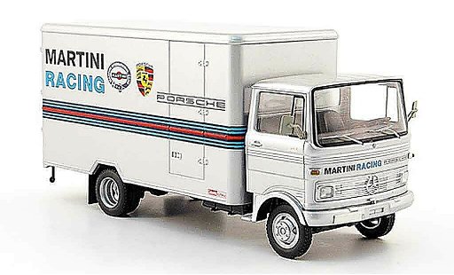 Mercedes LP 608 Kastenwagen 1/43 Schuco Furgone grigio Martini Racing modellini auto