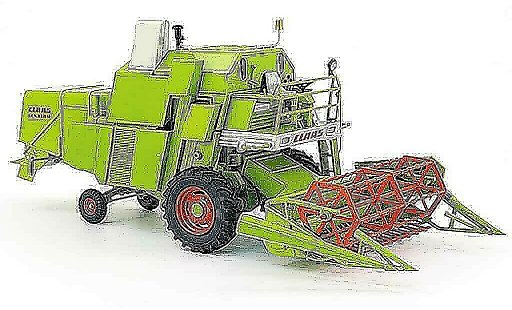 Claas Senator moissonneuse-batteuse 1/43 Schuco Mahdrescher 1966 modellini auto