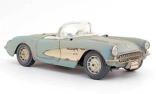 Chevrolet Corvette Convertible 1/18 Maisto C1 cabriolet blu als scheunenfund 1957 modellini auto