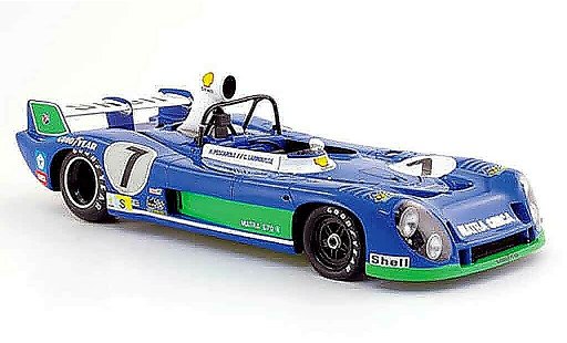 Simca Matra MS670B 1/18 Spark ms 670 b no.7 gitanes vincitore le mans 1974 modellini auto