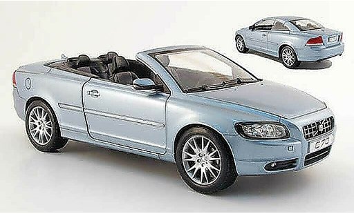 Volvo C70 Cabriolet 1/18 Powco blu 2006 modellini auto