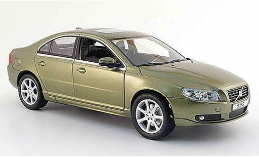 Volvo S80 Base 1/18 Powco verde 2007 modellini auto