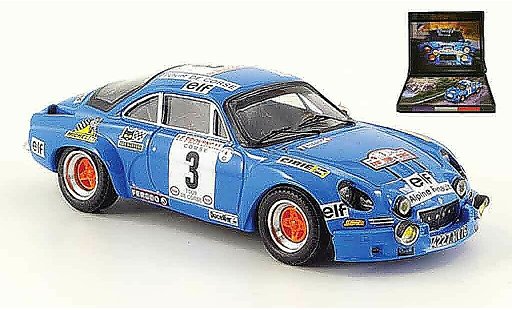 Alpine A110 rallye 1/43 Trofeu no.3 gitanes korsika 1974 modellini auto