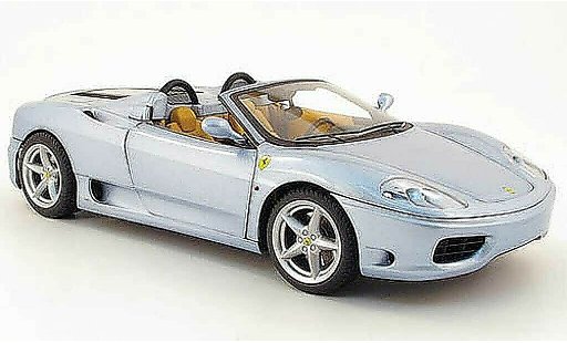 Ferrari 360 Modena Spider 1/18 Hot Wheels the italian job grigioblu modellini auto