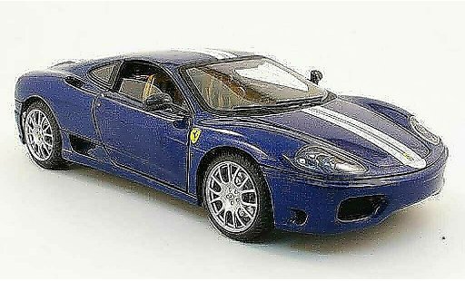 Ferrari 360 Modena Challenge 1/18 Hot Wheels stradale blu avec italia-bandes modellini auto