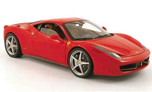 Ferrari 458 Italia 1/18 Hot Wheels rosso 2009 modellini auto