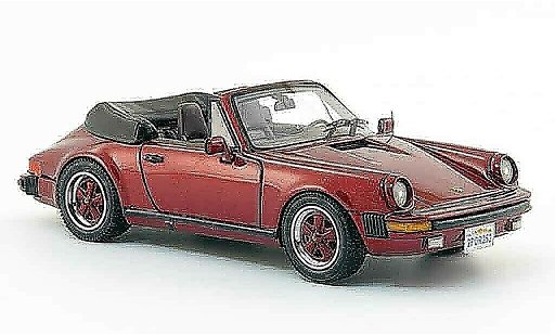 Porsche 911 Cabriolet 1/43 Neo Carrera Cabrio rosso US Version 1985 modellini auto