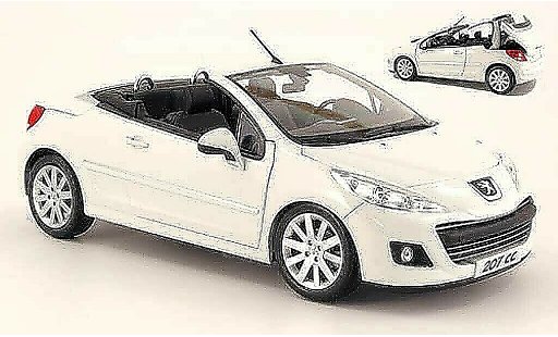 Peugeot 207 CC 1/18 Norev bianco 2009 modellini auto