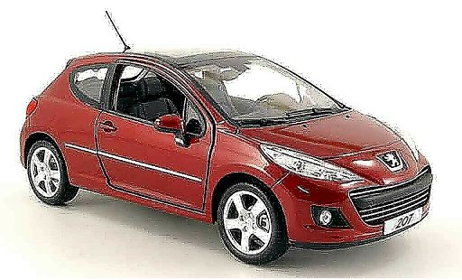 Peugeot 207 Base 1/18 Norev 3 portes rosso 2009 modellini auto