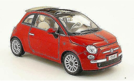 Fiat 500 Abarth 1/18 Norev cabriolet rosso 2009 modellini auto