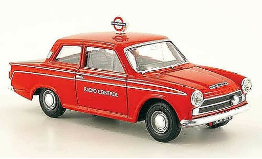 Ford Cortina Police 1/43 Vanguards MK I rosso London Transport Radio Control modellini auto
