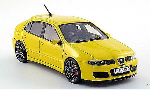 Seat Leon Cupra 1/43 Neo MKI R giallo 2003 modellini auto