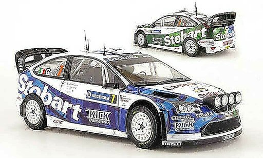 Ford Focus RS WRC 1/18 Sun Star no.7 stobart rallye Svezia 2008 modellini auto