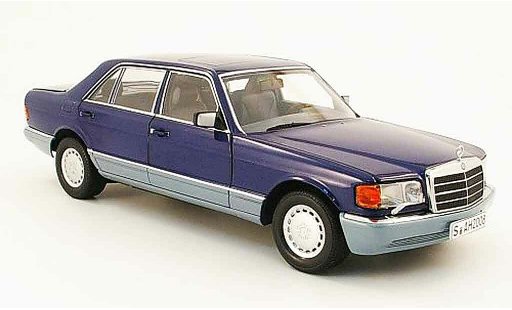 Mercedes 560 Base 1/18 Norev (w126) blu /grigio 1985 modellini auto