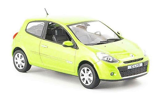 Renault Clio Base 1/43 Norev verde 2009 modellini auto