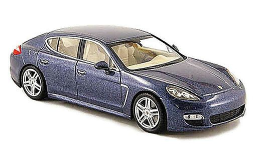 Porsche Panamera Turbo 1/43 Minichamps blu 2009 modellini auto