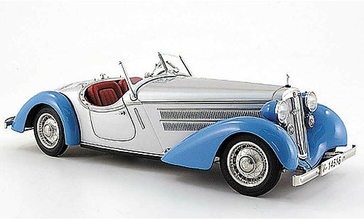 Audi 225 roadster 1/18 CMC front blu/grigio 1935 modellini auto