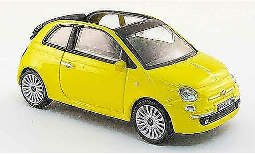 Fiat 500 Cabrio 1/43 Mondo Motors C giallo 2009 modellini auto