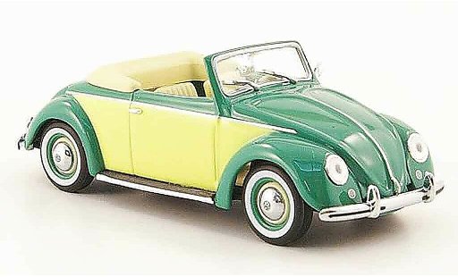 Volkswagen Coccinelle Cabriolet 1/43 Minichamps hebmuller verde giallo 1949 modellini auto