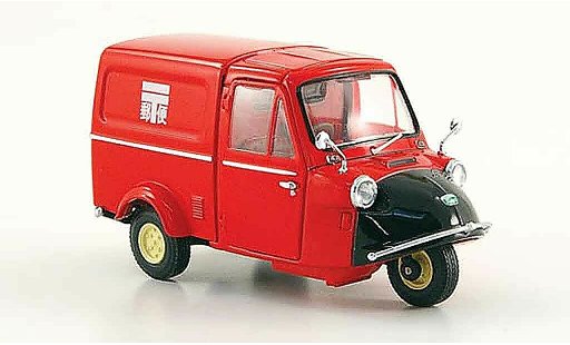 Daihatsu Midget Fourgonnette 1/43 Ebbro furgone Post rosso nero 1961 modellini auto