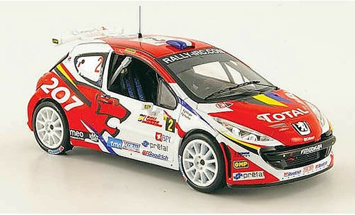 Peugeot 207 S2000 1/43 IXO No.2 Total vincitore Rally Madeira 2008 modellini auto