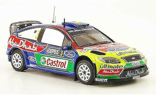 Ford Focus RS WRC 1/43 ixo 09 No.3 vincitore Akropolis Rally 2009 modellini auto