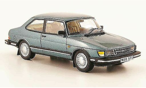 Saab 90 Base 1/43 Neo blu verde 1985 modellini auto