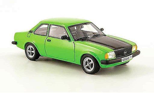 Opel Ascona B SR 1/43 Neo verde avec neroer haube 1980 modellini auto