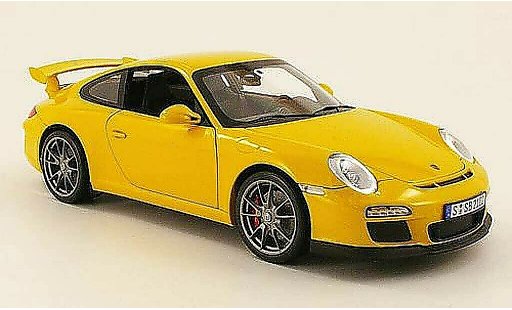 Porsche 911 GT3 1/18 Norev giallo 2009 modellini auto