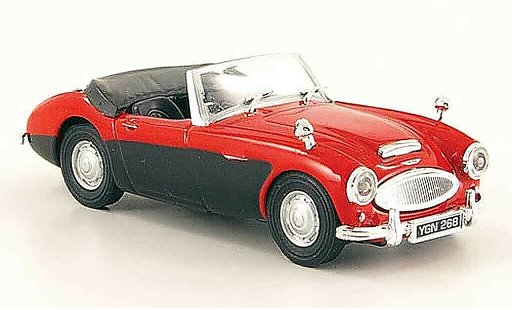 Austin Healey 100 /6 od bn6 1/43 Cararama rosso nero modellini auto