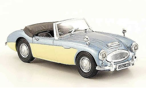 Austin Healey 100 /6 od bn6 1/43 Cararama grigio metallisee blu beige modellini auto