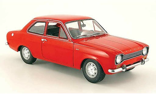 Ford Escort MK1 1/18 Minichamps rosso 1971 modellini auto