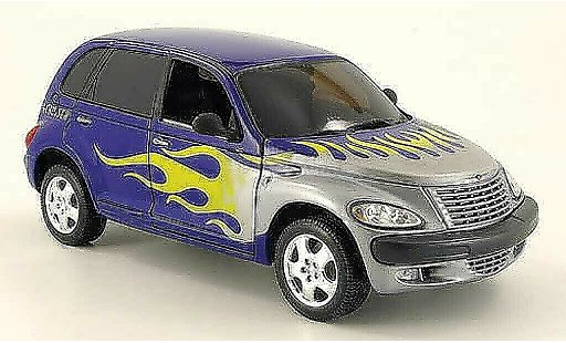 Chrysler PT Cruiser hatchback 1/18 Maisto blu grigio con falmendesign modellini auto