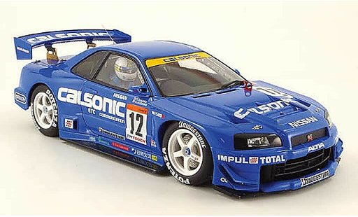 Nissan Skyline R34 1/18 Autoart JGTC gt-r no.12 calsonic k.hoshino 2002 modellini auto