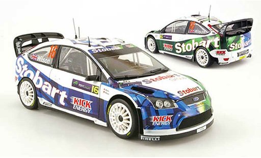 Ford Focus RS WRC 1/18 Sun Star 08 no.16 stobart rallye irlande 2009 modellini auto