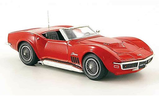 Chevrolet Corvette Convertible 1/43 Sun Star C3 427 Cabrio rosso 1968 modellini auto