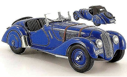 Bmw 328 roadster 1/18 Autoart 1938 blu modellini auto
