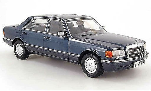 Mercedes 560 Base 1/18 Norev (w126) blugrigio 1985 modellini auto