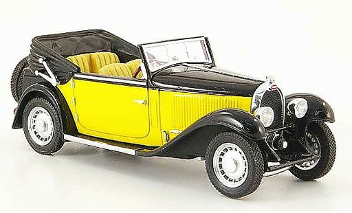 Bugatti Type 59 cabriolet 1/43 Luxcar giallo nero 1934 modellini auto