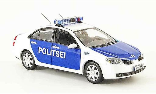 Nissan Primera Base 1/43 J Collection Politsei police Estland Linkslenker 2004 modellini auto