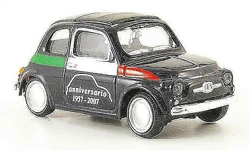Fiat 500 Anniversario 1/43 Mondo Motors nero 1957 modellini auto