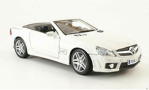 Mercedes Classe SL 63 1/18 Maisto amg bianco 2009 modellini auto